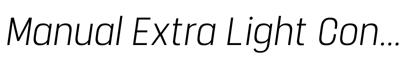 Manual Extra Light Condensed Italic